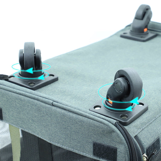 Universal wheel folding travel cat bag